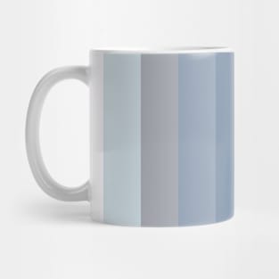 Gradient of 10 stripes, shades of blue Mug